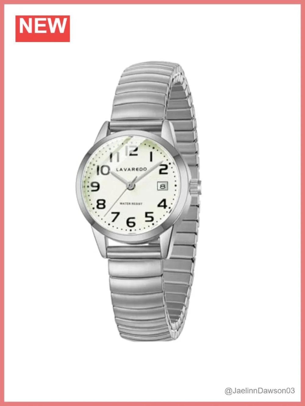 Women's Stainless Steel Expansion Band Watch Quartz Water Resistant Luminous